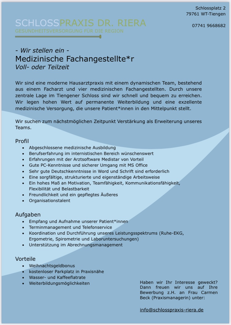 Stellenanzeige Stellenanzeige